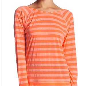 Z by Zella Orange Take 5 Cloud Stripe